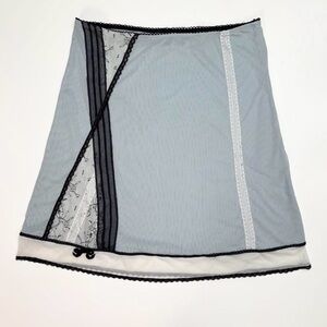 Coquette sheer mesh and lace skirt